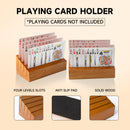 6" Wooden Playing Card Holder Tray Card Rack Organizer Set