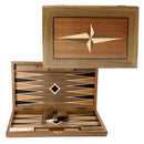 21" Star Style Wooden Inlay Backgammon Board Game Set