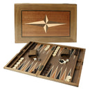 17" Star Style Wooden Inlay Backgammon Board Game Set