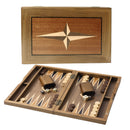 11" Star Style Magnetic Wooden Inlay Backgammon Board Game Set
