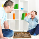 11" Star Style Magnetic Wooden Inlay Backgammon Board Game Set