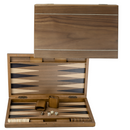 21" Double Stripe Style Wooden Inlay Backgammon Board Game Set
