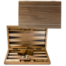 17" Double Stripe Style Wooden Inlay Backgammon Board Game Set