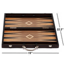 19" X Design Wooden Inlay Backgammon Board Game Set