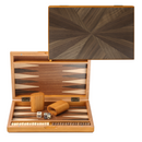 11" Focus Style Magnetic Wooden Inlay Backgammon Board Game Set