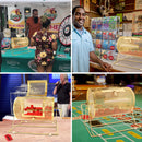 Small Brass Raffle Ticket Drum - Holds 2,000 Raffle Tickets