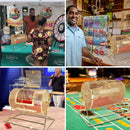 Medium Brass Raffle Ticket Drum - Holds 5,000 Raffle Tickets