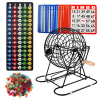 Deluxe Bingo Game Set with Bingo Cage and Master Board, Bingo Balls, Bingo Chips, Bingo Cards - Three-Wins Imports, LLC