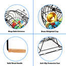 Bingo Game Set with Jumbo Bingo Cage and Bingo Balls, Master Board - Black/Red