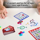 Bingo Game Set with 50/100 Bingo Cards, 500/1000 Bingo Chips & Deck Bingo Calling Cards