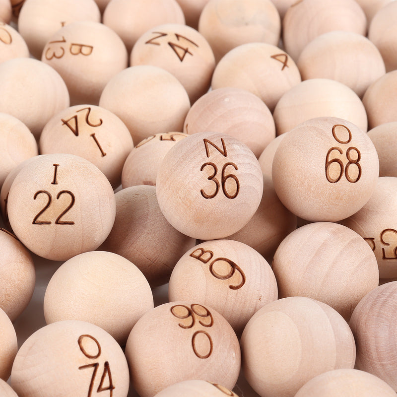 7/8-Inch Solid Wood Replacement Bingo Balls