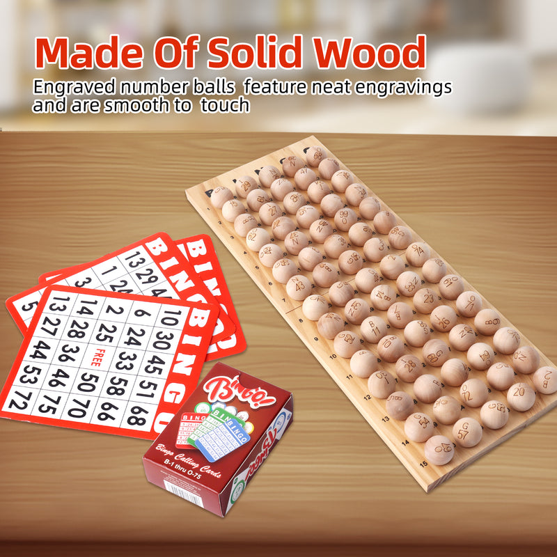 7/8-Inch Solid Wood Replacement Bingo Balls