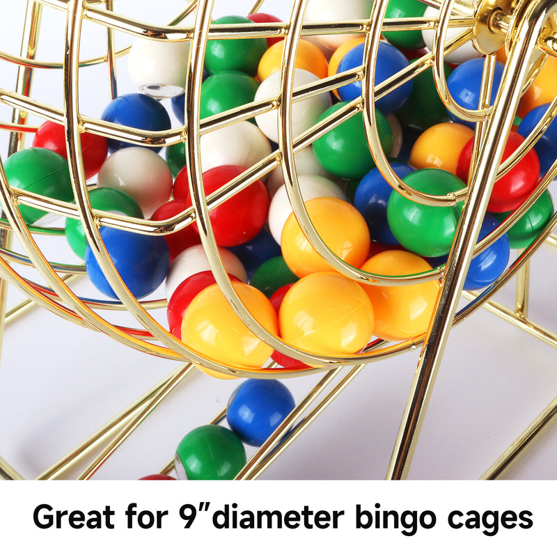 7/8 inch Multi-Color Replacement Bingo Balls with Easy Read Window for 9" Diameter Bingo Cage,Bingo Game Nights,Bingo Party,Prize Raffles