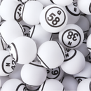 1.5" White Ping Pong Size Replacement Bingo Balls (Double Side Printed)