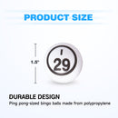 1.5" White Ping Pong Size Replacement Bingo Balls (Double Side Printed)