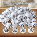 1.5" White Ping Pong Size Replacement Bingo Balls (Double Side Printed)