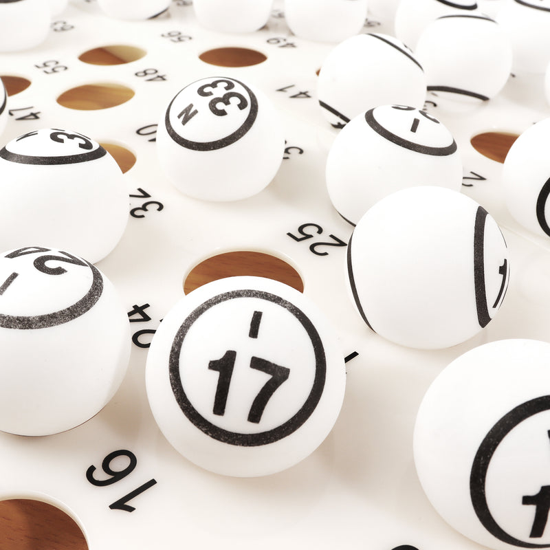 1.5" White Ping Pong Size Replacement Bingo Balls  ( Double Side Printed)