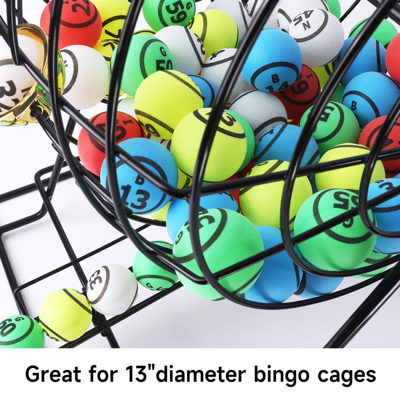 1.5" White/Multi-color Pro Pingpong Size Replacement Bingo Ball Set for Manual Large Bingo Cage Use Only - Single/Double Number