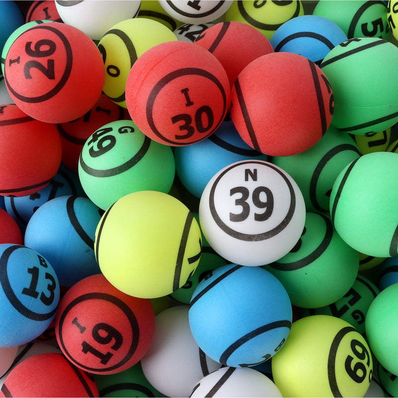 1.5" Multi-color Ping Pong Size Replacement Bingo Balls ( Double Side Printed)