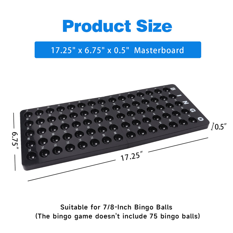 2-Pieces Bingo Game Master Board, Plastic Calling Board