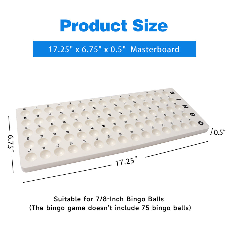 2-Pieces Bingo Game Master Board, Plastic Calling Board