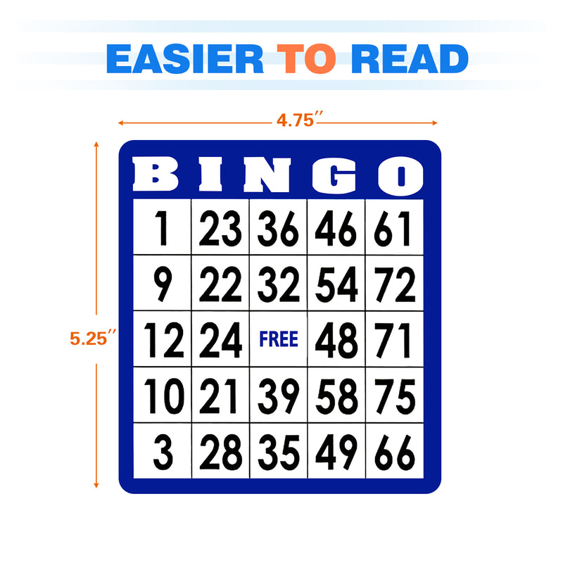 Multi-Color Bingo Cards, Bingo Sheets with 4 Colors