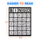 100Pcs Jumbo Bingo Cards with Large Printed Easy Read Numbers