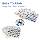 100-Pack Jumbo Easy Read Bingo Game Cards with Large Printed Numbers