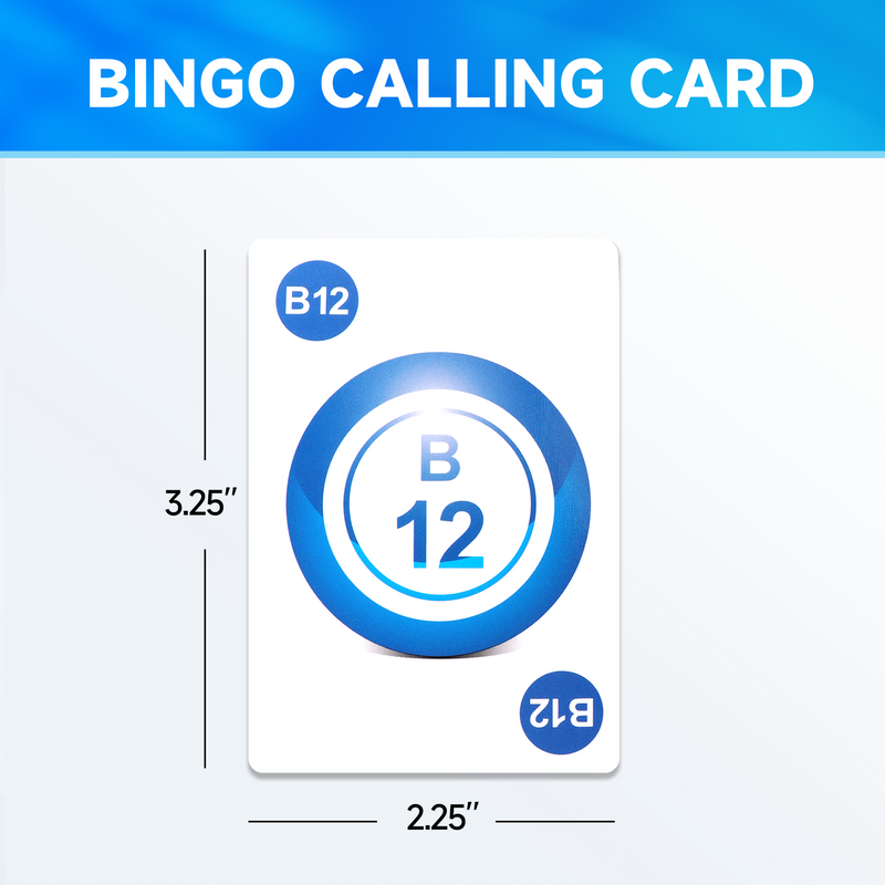 75 Number of Colorful Bingo Card Plastic Coated Bingo Calling Card Deck for Bingo Game, Parties, Charity Events, Family Reunions
