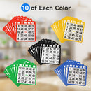 Multi-Color Bingo Cards, Bingo Sheets with Four Colors (50-Pack) - Three-Wins Imports, LLC