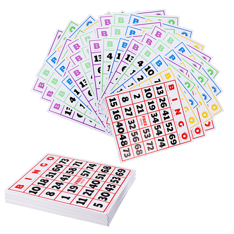 50-Packs Jumbo Bingo Cards with Large Font Numbers