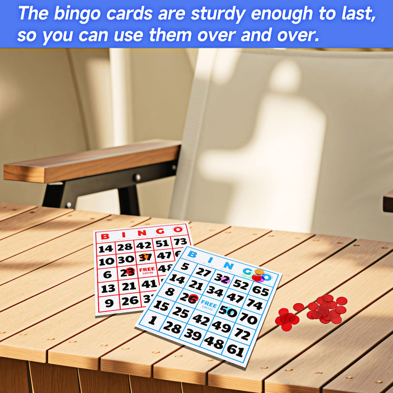 50-Packs Jumbo Bingo Cards with Large Font Numbers