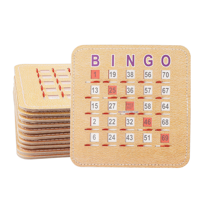 Easy-Read Large Print Shutter Bingo Cards with Sliding Windows