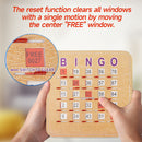 Easy-Read Large Print Shutter Bingo Cards with Sliding Windows