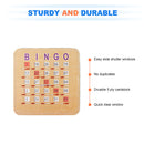 Easy-Read Large Print Shutter Bingo Cards with Sliding Windows