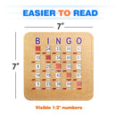 Easy-Read Large Print Shutter Bingo Cards with Sliding Windows