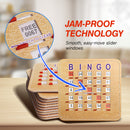 Easy-Read Large Print Shutter Bingo Cards with Sliding Windows