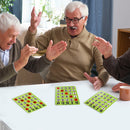 Green Jumbo Easy-Read Large Print Shutter Bingo Cards with Sliding Windows (10/25/50/100/200 Packs) - Three-Wins Imports, LLC