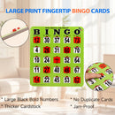 Green Jumbo Easy-Read Large Print Shutter Bingo Cards with Sliding Windows (10/25/50/100/200 Packs) - Three-Wins Imports, LLC