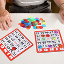 500 Pieces 3/4-inch Plastic Transparent Bingo Chips (7 Colors) - Three-Wins Imports, LLC