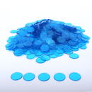 500 Pieces 3/4-inch Plastic Transparent Bingo Chips (7 Colors) - Three-Wins Imports, LLC