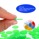 500 Pieces 3/4-inch Plastic Transparent Bingo Chips (7 Colors) - Three-Wins Imports, LLC