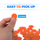 500 Pieces 3/4-inch Plastic Transparent Bingo Chips (7 Colors) - Three-Wins Imports, LLC