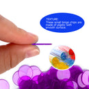 500 Pieces 3/4-inch Plastic Transparent Bingo Chips (7 Colors) - Three-Wins Imports, LLC