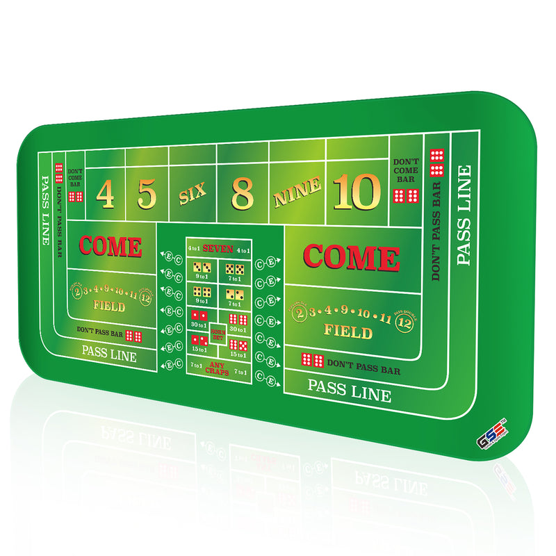 70" x 35" Double Dealer Craps Tabletop Layout Mat