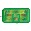 70" x 35" Casino Craps Tabletop Layout Mat