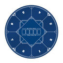 47" x 47" Blue Round Texas Hold'em Rubber Mat