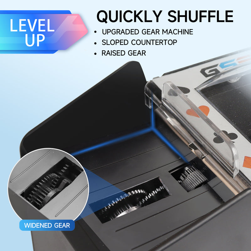 1-4 Deck Upgraded Battery-Operated Card Shuffler