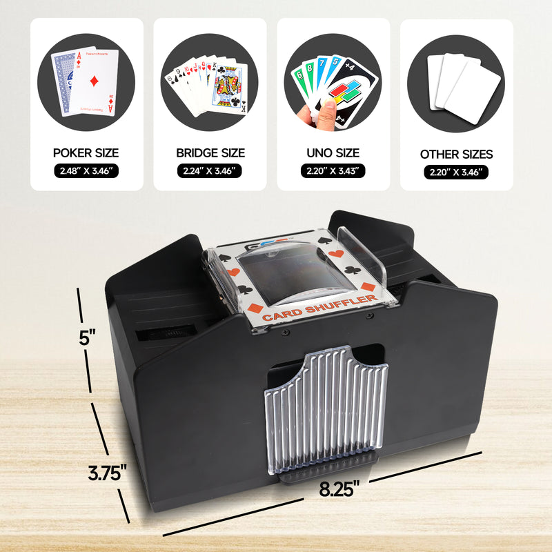 1-4 Deck Upgraded Battery-Operated Card Shuffler