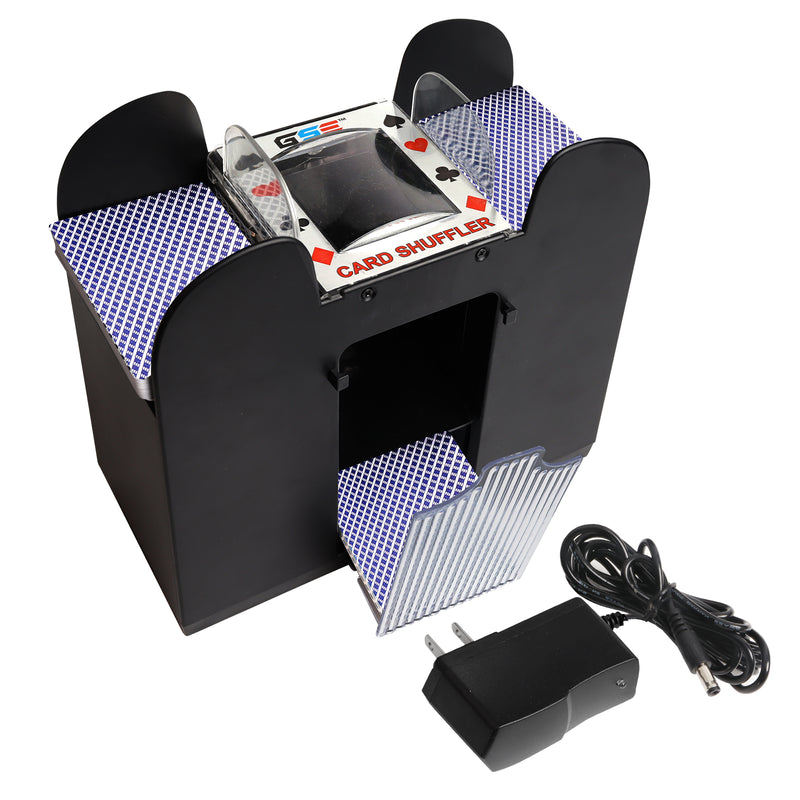 1-6 Deck Upgraded AC/DC-Power & Battery-Operated Card Shuffler